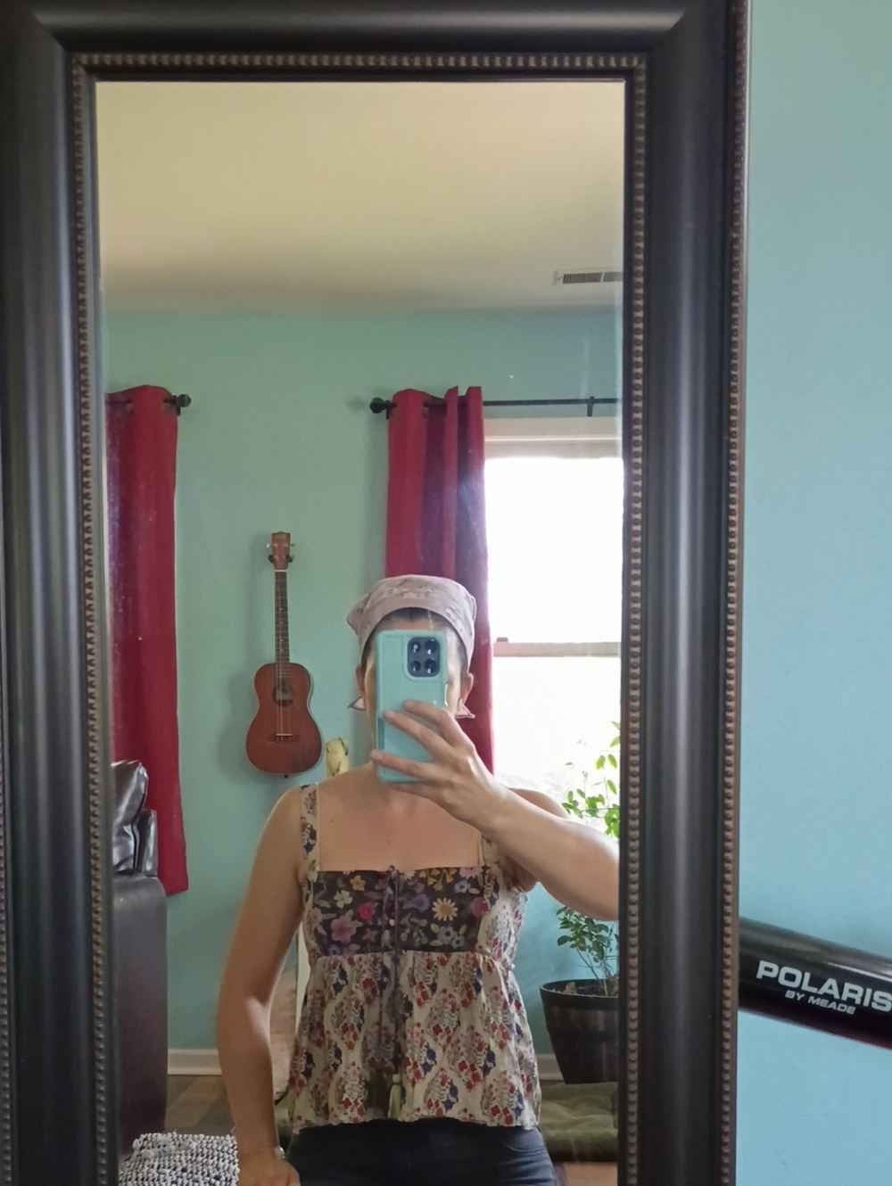Natural Life Raw Hem Cropped Top S